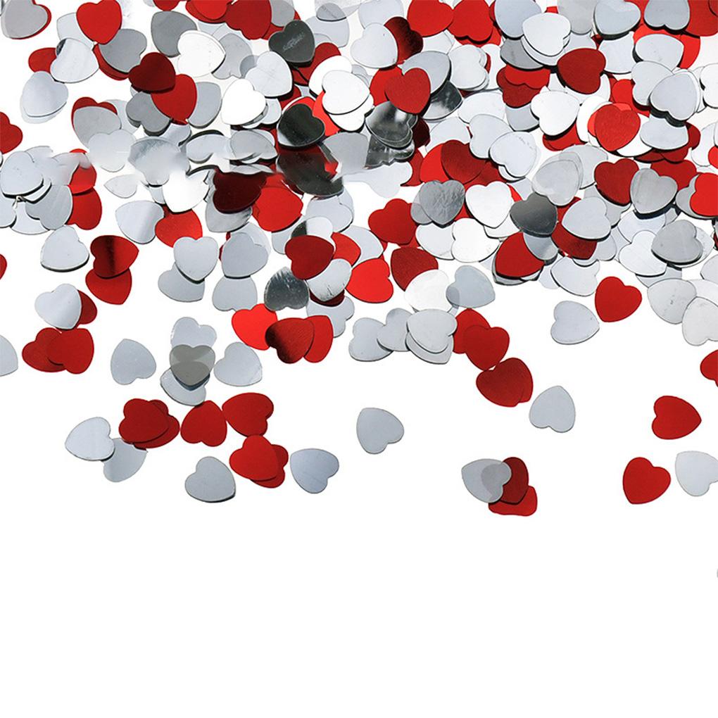 Paper Scraps Mini Heart Shape Plastic Material Confetti Good Luster Scramble Assortment Shape Resistant for Party Decoration