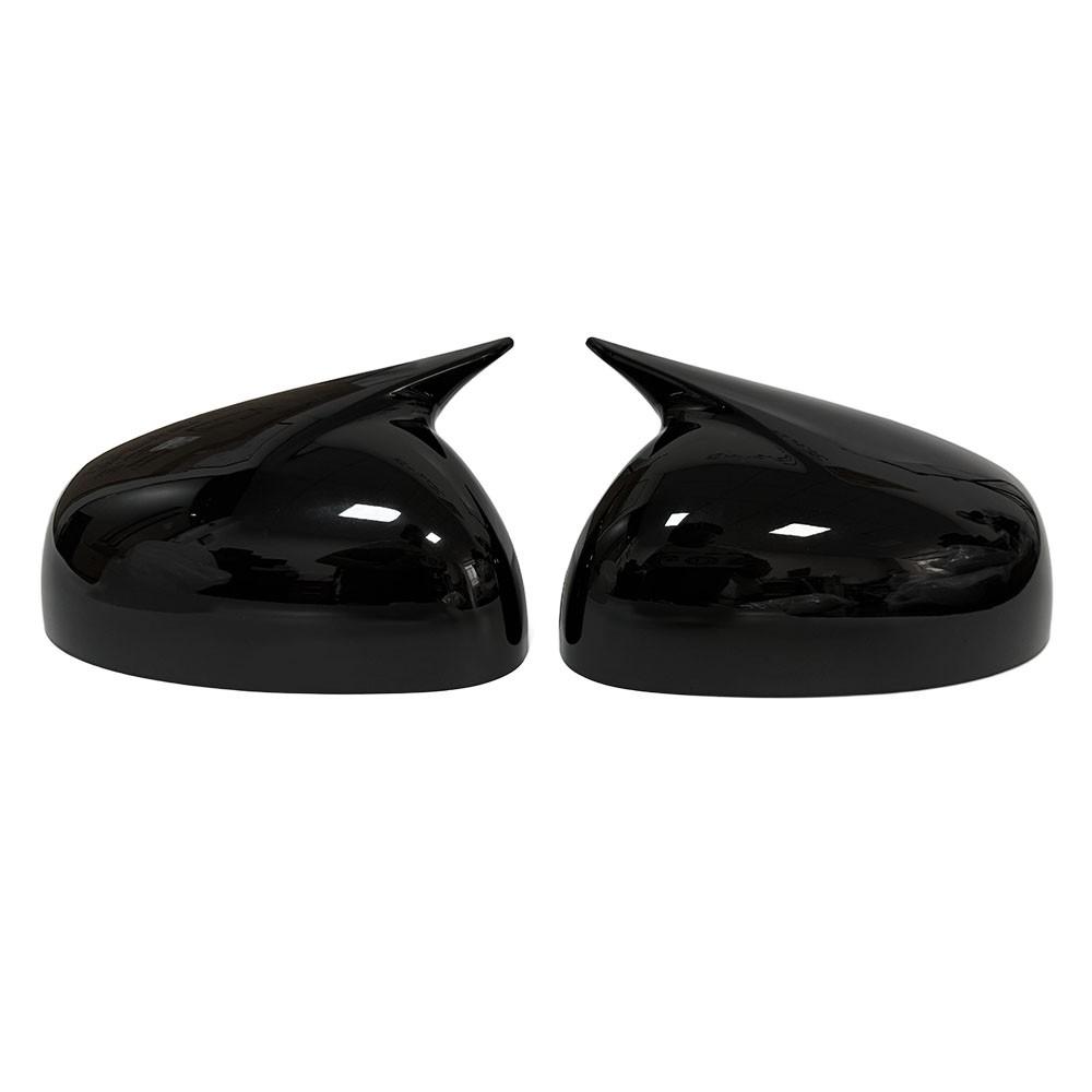 For Mercedes Benz Smart Fortwo W453 2015-2024 Car Rearview Side Mirror Cover Wing Cap Exterior Door Shell Trim ABS Carbon Gloss Black