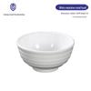4.5-inch White Striped Melamine Bowl