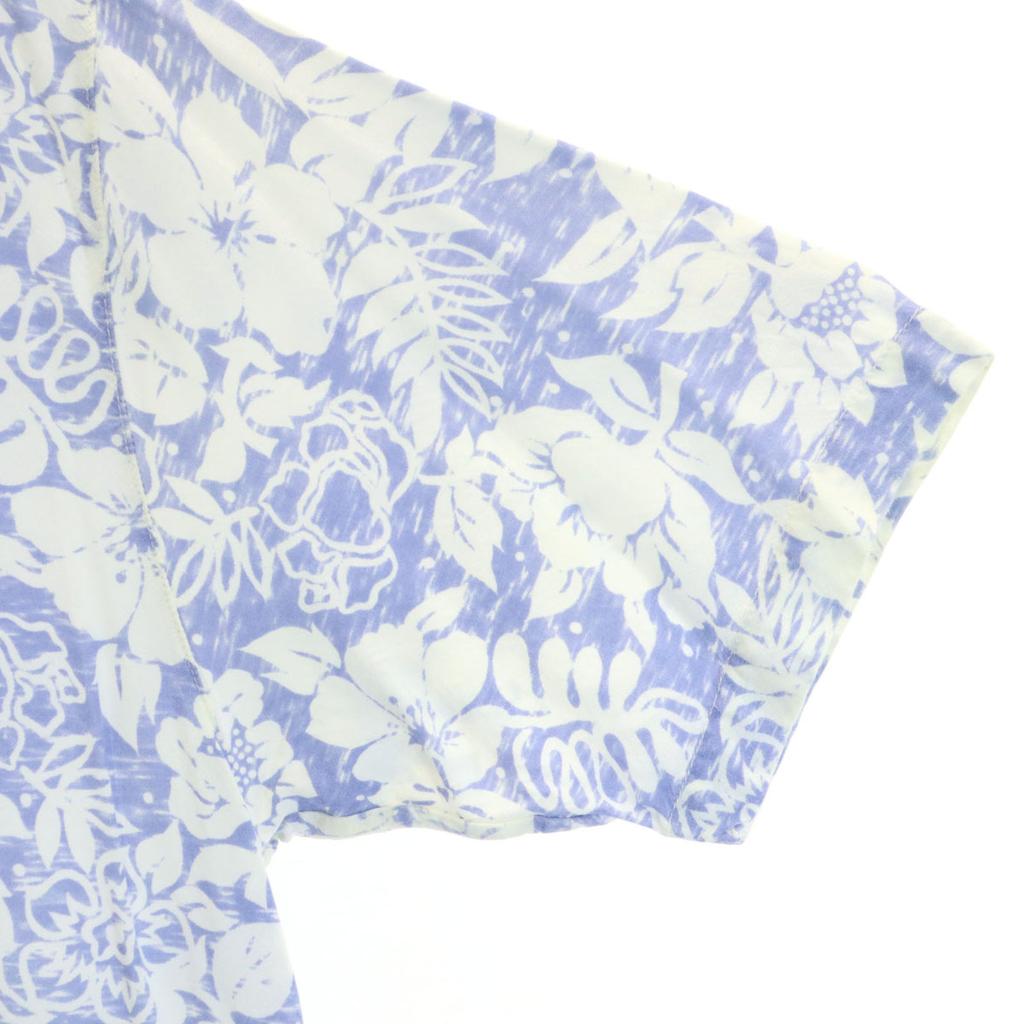 BLUE HAWAII Short Sleeve Open Collar Aloha Shirt L Blue Men's Used