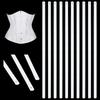 BENECREAT 10pcs White Metal Boning, 9.84 X 0.24 Inch Corset Strips White Webbing Boning for Bridal Dress Bustle Handmade Craft Wedding Dresses DIY