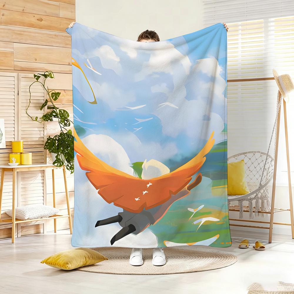 Game S-Sky Children of the Light Throw Soft Warm Throw Blanket for Bedroom Living Room Bed Travel Camping Picnic Gift