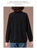Plus Size Women's Autumn Long Sleeve Versatile Loose Turn-Down Collar T-shirt for Middle-Aged Moms
