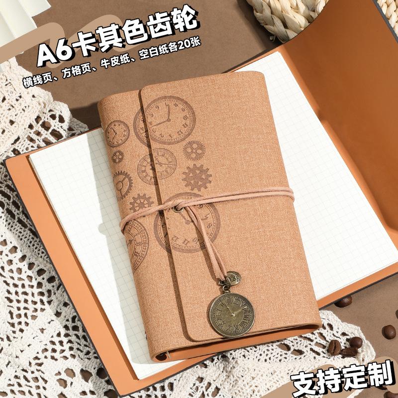 A6 Notebook Travelers Journal Notebook Pu Leather Blank Kraft Diary Book Vintage Sketchbook School Stationery Office Supplies Quality