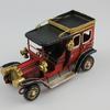 Vintage Handcrafted Metal Carriage Model Elegant Red and Golden Home Decor Piece, Ideal for Halloween and Christmas Display