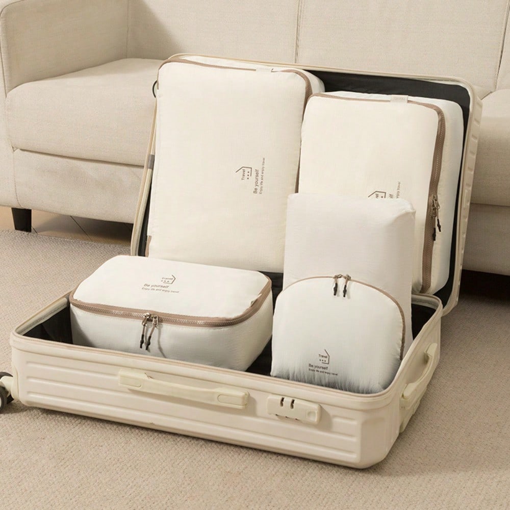 Travel Storage Bag Five-piece Set, Multi-functional Home Travel Shoes, Clothing Packing and Sorting Storage Bag
