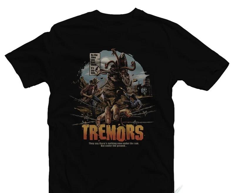 Tremors Shirt Movie Classic Retro Vintage Graphic Design 100% Cotton T-shirt Mens Tees Top L