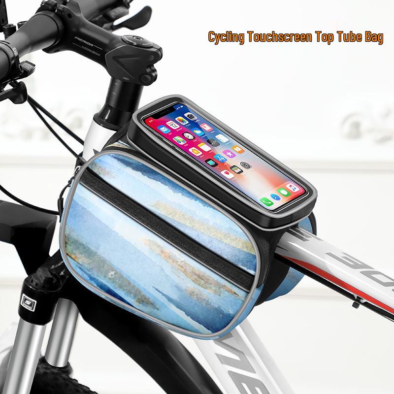 Waterproof Bicycle Front Pannier with Phone Storage