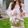 Shiny Sequin Shoulder Bag For Women Fashion Chain Crossbody Bag Casual Versatile Small Square Bag Party Banquet Evening Bag