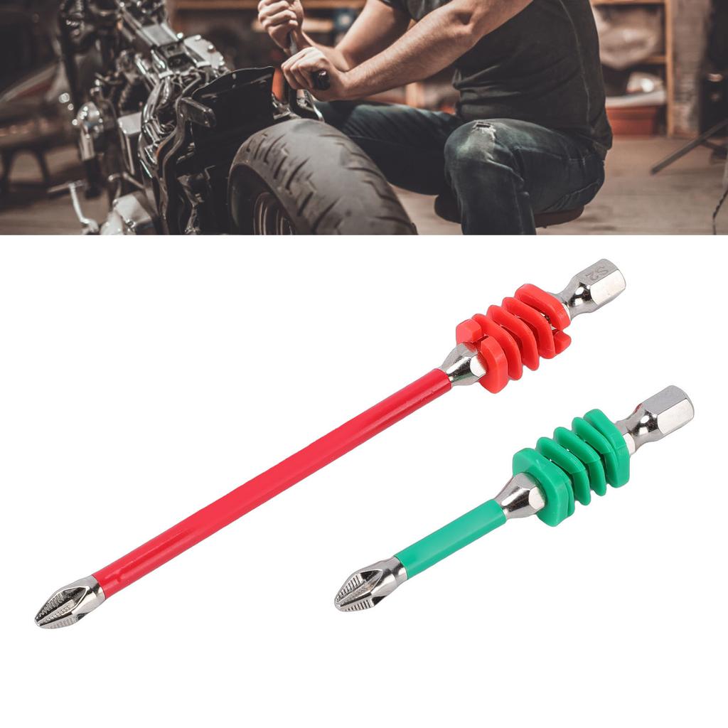2PCS Spring Loaded Screwdriver Bits 1Celsius4 Inch Hex Shank Crossed Bit for Electric Screwdrivers and Hand Tools 65mm 110mm