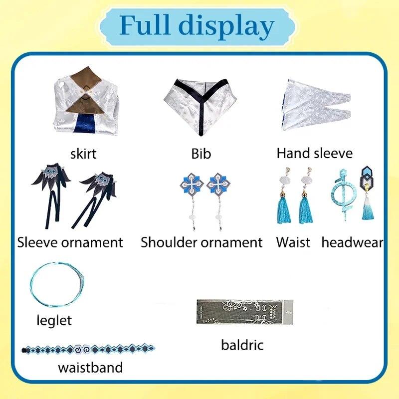 

Haagentus Косплей Костюм Влияние Карнавальная Униформа Для Взрослых Парик Аниме Костюмы на Хэллоуин Женские Игры XL&Genshin Impact