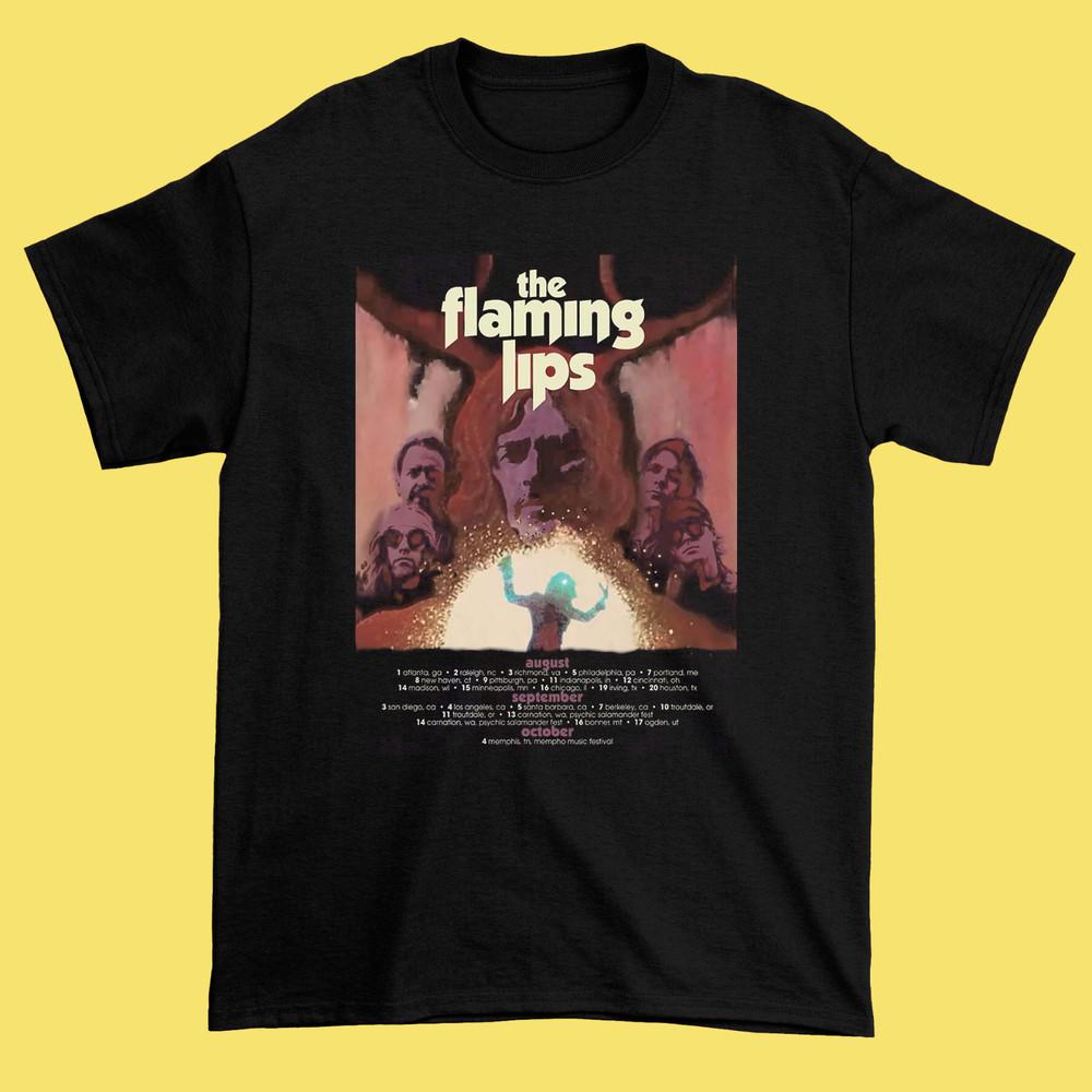 

The Flaming Lips US Summer Tour 2025 From August To October Black Shirt HD638 Unisex T-Shirt XXXL