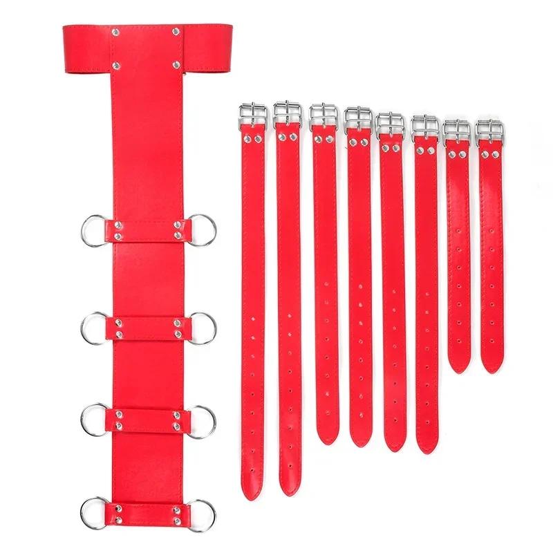 Bdsm Bondage Schwarzer Gürtel Ganzkörper Leder Fesselriemen Hand hinter dem Rücken Fesselung Arm Körper Fessel Handschuh Ärmel Sex Bandage
