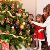 Reusable Christmas Ornaments Gingerbread Man Hanging Ornaments Wooden Figure Pendants Tree Rustic Decorations for Xmas Tree Party Favors Decor