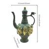 Spirit Pot with Lid Ornate Decorative Metal Ewer Sculptural Antique Style