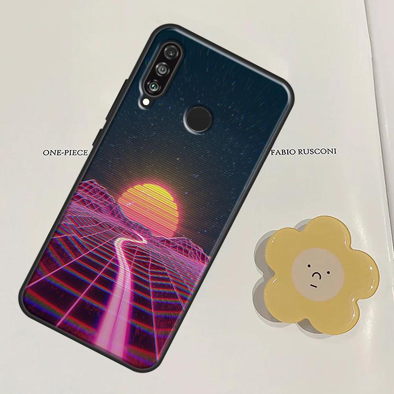 Neon Retrowave 80s Vintage Art For Huawei Nova 11 9 10 SE Y60 Y70 Y90 Y61 Y91 Nova 3i 7i 8i 11i P20 P40 Lite P30 Pro Case