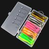31Pcs/Box 5.5/6.5/7.5CM Soft Fishing Lure Hooks T-shaped 5 Jig Head Kit with Paddle Tail Colorful
