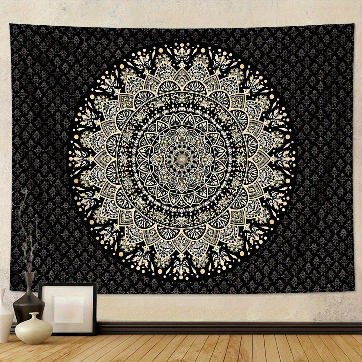 

Bright Mandala Theme Digital printing polyester wall hanging tapestry decorative Living room bedrooms Office background gift 74x94cm(29x37in)