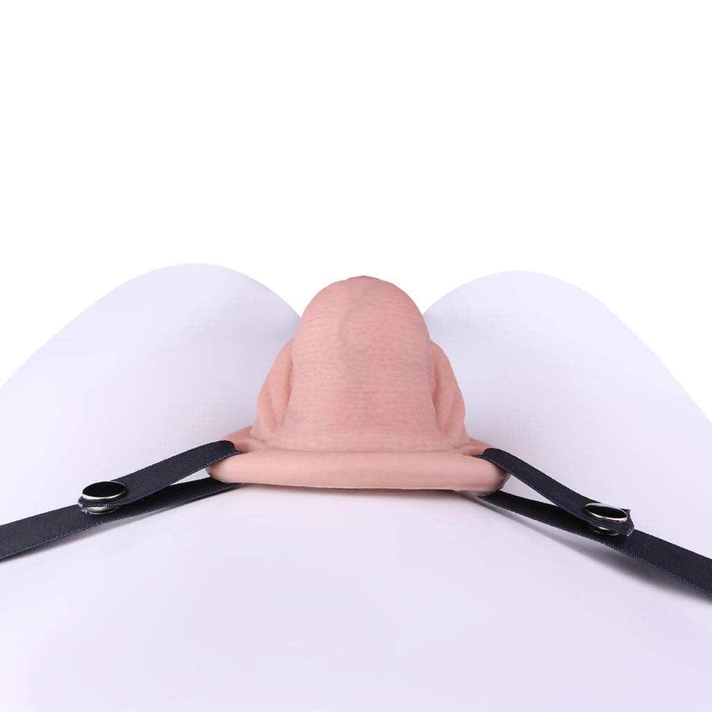Men’s Silicone Urethral Chastity Cage with Catheter Cock Ring BDSM Adult Toy