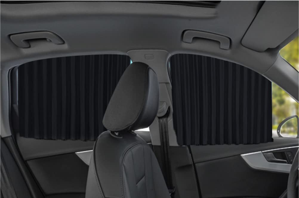 TAOHUA Car Sunshade Set of Magnetic UV Protection Curtains for Light Sun Trimmable Magnetic Adsorption Privacy Universal Design for Sleeping in the