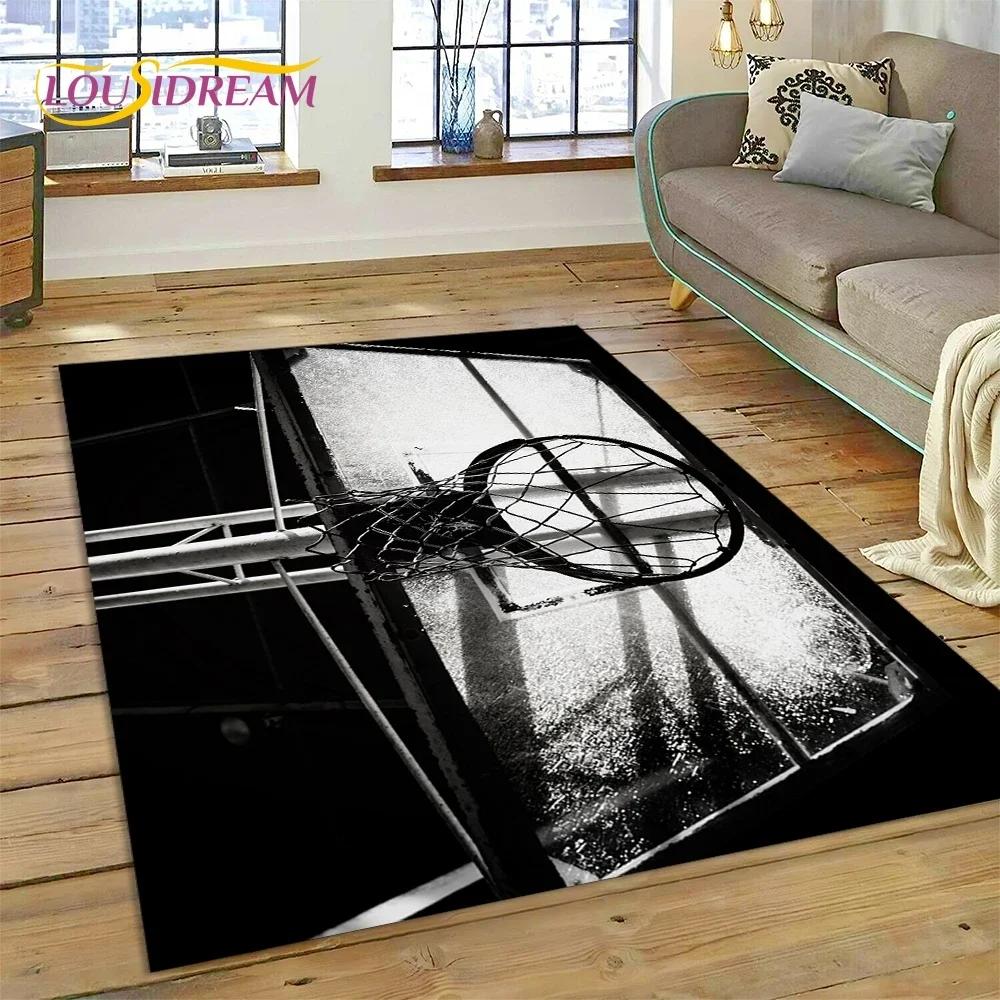 Lastest Basketball Court Frame Cartoon Rug Carpet for Living Room Bedroom Home Decor,Decoration for Sofa Doormat
