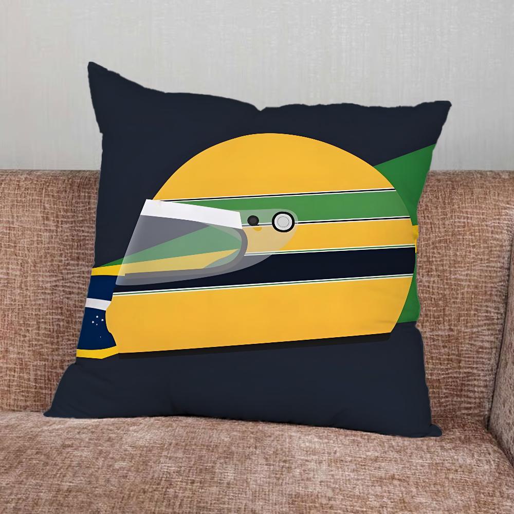 Federa Cuscino Ayrton S-Senna Pilota di Corse Per Casa Camera da Letto Auto Ufficio Decorazione Soggiorno Cuscino Divano Adatto