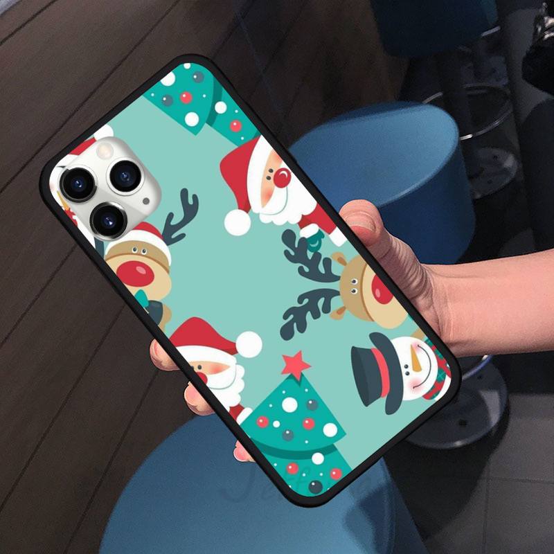 Happy New Year Christmas Gift Cute Phone Case for iPhone 11 12 Pro XS MAX 8 7 6 6S Plus X 5S SE 2020 XR