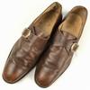 Vintage Britische Herren Hohans Monk Strap Business Schuhe Braun Größe 10.5 (28.5-29.0)(GEBRAUCHT)