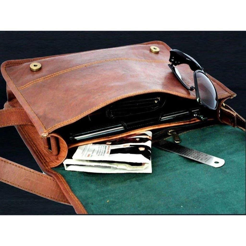 Bag Leather Genuine Satchel Messenger Shoulder Vintage Crossbody Handmade
