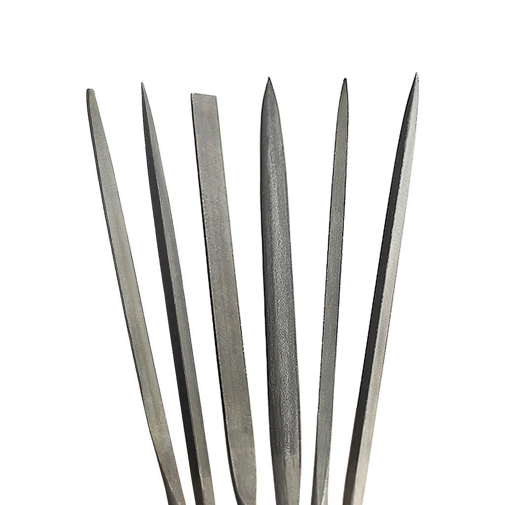 Shaping Files Industries 6-Piece Swiss Pattern Needle File Set, Medium Cut