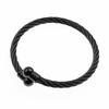 European and American Stainless Steel Electroplated Open Bangle - Waterproof Unisex Jewelry