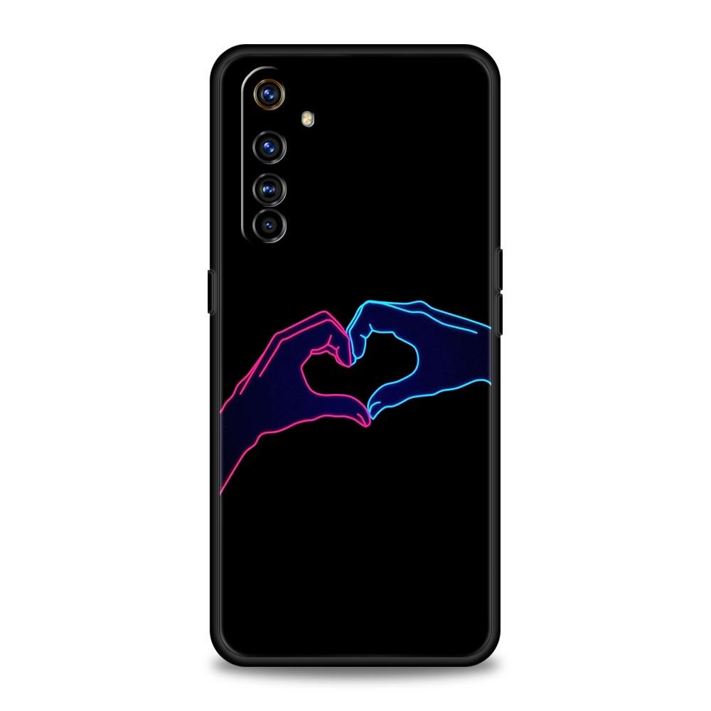 Ich liebe dich Rosa Herz Handyhülle Für Realme 12 11 10 9 8 5G 7 6 GT5 GT3 GT2 Pro Plus C21 C11 C25 C35 GT Neo 2 3 3T 5 Weiche Hülle