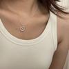 Korean version S925 sterling silver alkaline water knot necklace female niche design sense ins wind love line sense collarbone chain