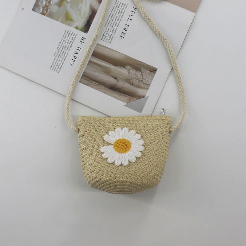 2024 Women's Mini Cartoon & Straw Flower Messenger Bags - Cute Beach Accessory