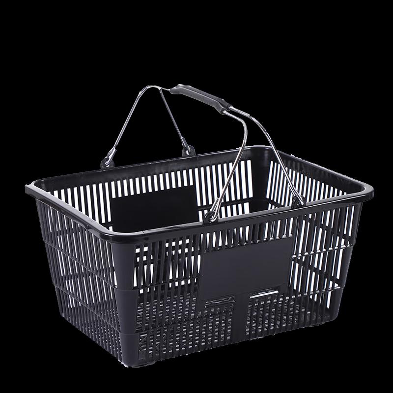 Plastic Shopping Basket with Iron Handle