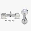 Men's Stainless Steel & Titanium Dumbbell Pendant Necklace - Trendy Sports Fashion Jewelry
