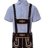 New Parent-child Checkered Beer Suit Suspender Pants Munich Oktoberfest Suit Bar Overalls