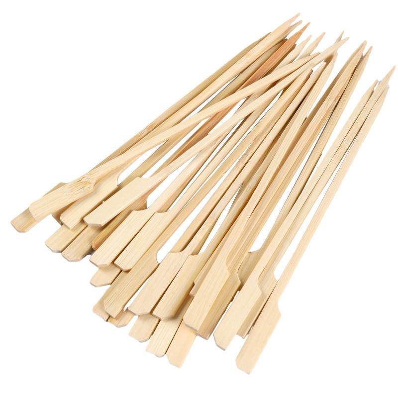 100Pcs Barbecue Tools Disposable Bamboo Sticks Natural Bbq Bamboo Skewers Home Grill Accessories Camping Party For Kabob Fruit