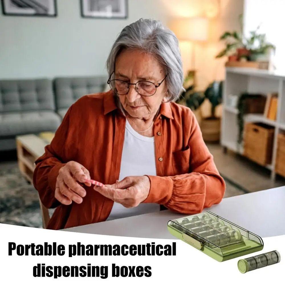 Mini Weekly Pill Organizer Box Reusable Daily Pill Box Jewelry Storage Box  Vitamins & Supplements