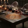 4PCS Waterproof Halloween Hollow Pumpkin Placemat Anti Slip Pumpkin Pot Mat  Thanksgiving