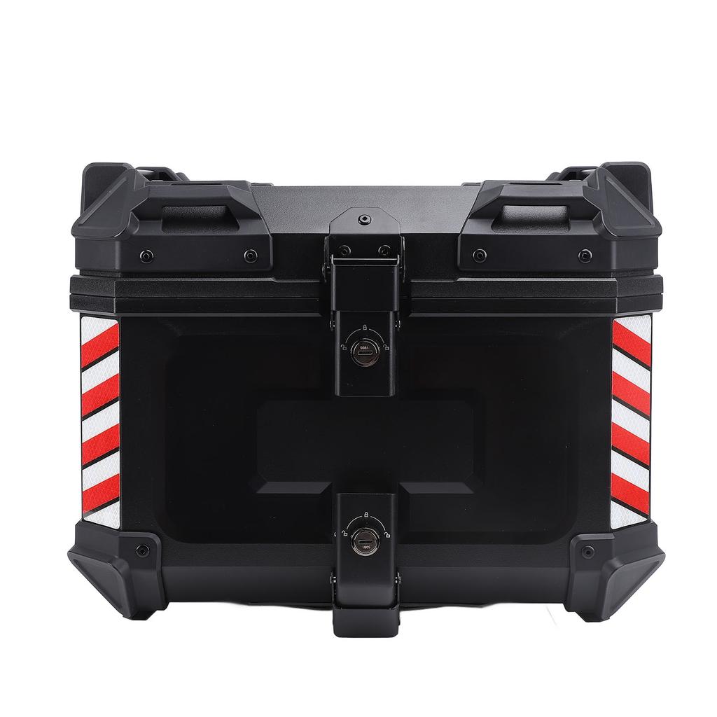45L Motorcycle Top Box ABS Waterproof with Safety Lock Universal Fit Top Case for Helmet Luggage