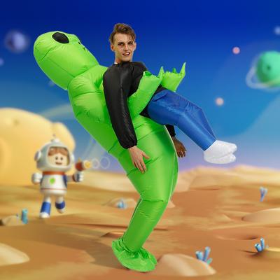 ET Alien Inflatable Suit Alien Monster Inflatable Costume Scary Green Alien Cosplay Costume For Adult  Party Festival Stage