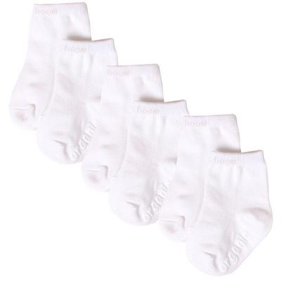 Organic Boom 3 Pairs of Basic Short Socks for Newborns, Korean Baby Products