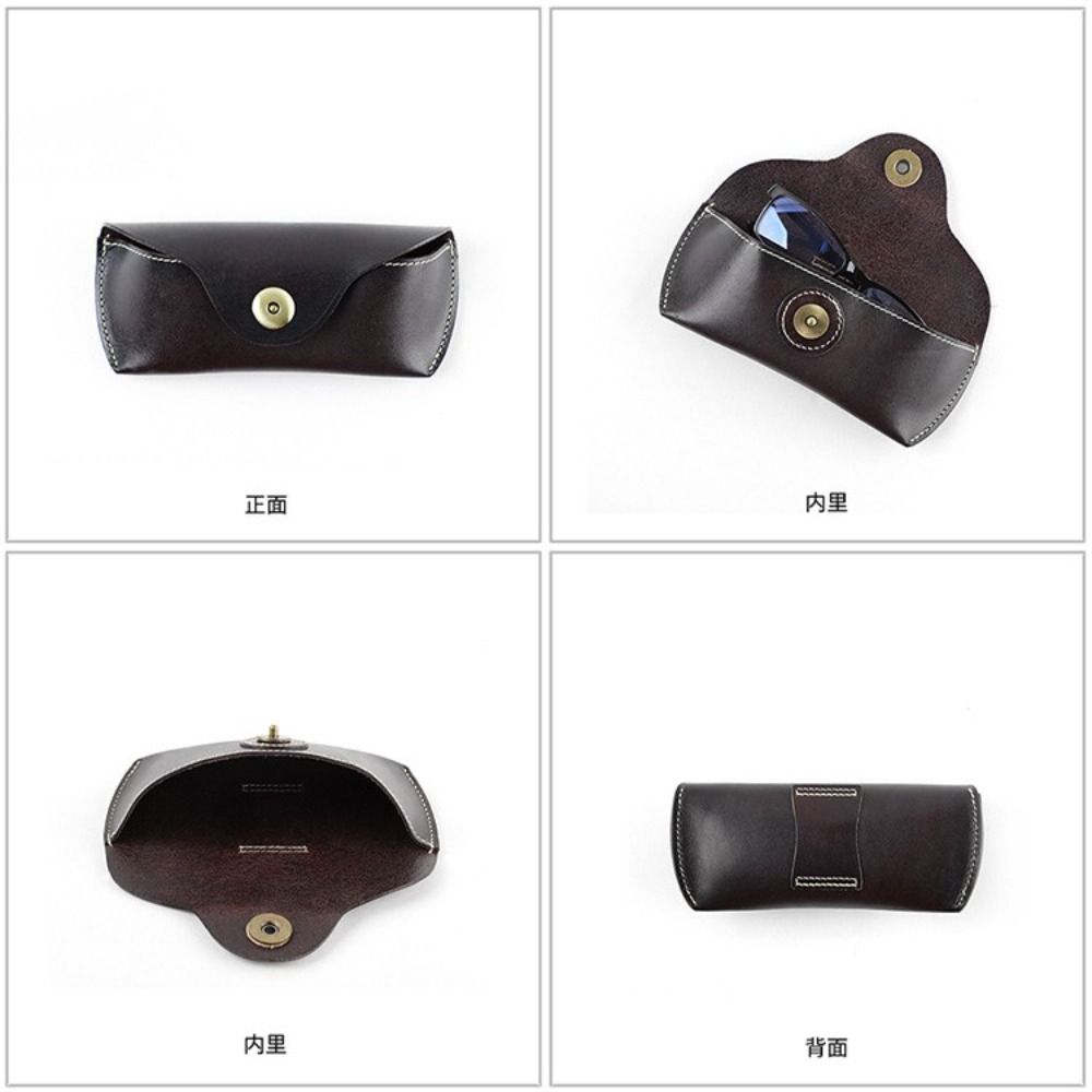 Høykvalitets brillejeansbelte Brilleetui Brilleveske Ekte lær Beskyttelsesetui