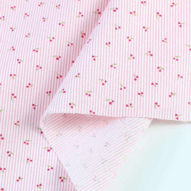 160x50cm Fine Line Fruit Printed Cotton Twill Fabric for Girls Dresses Princess Skirts Kids Bedding Cloth