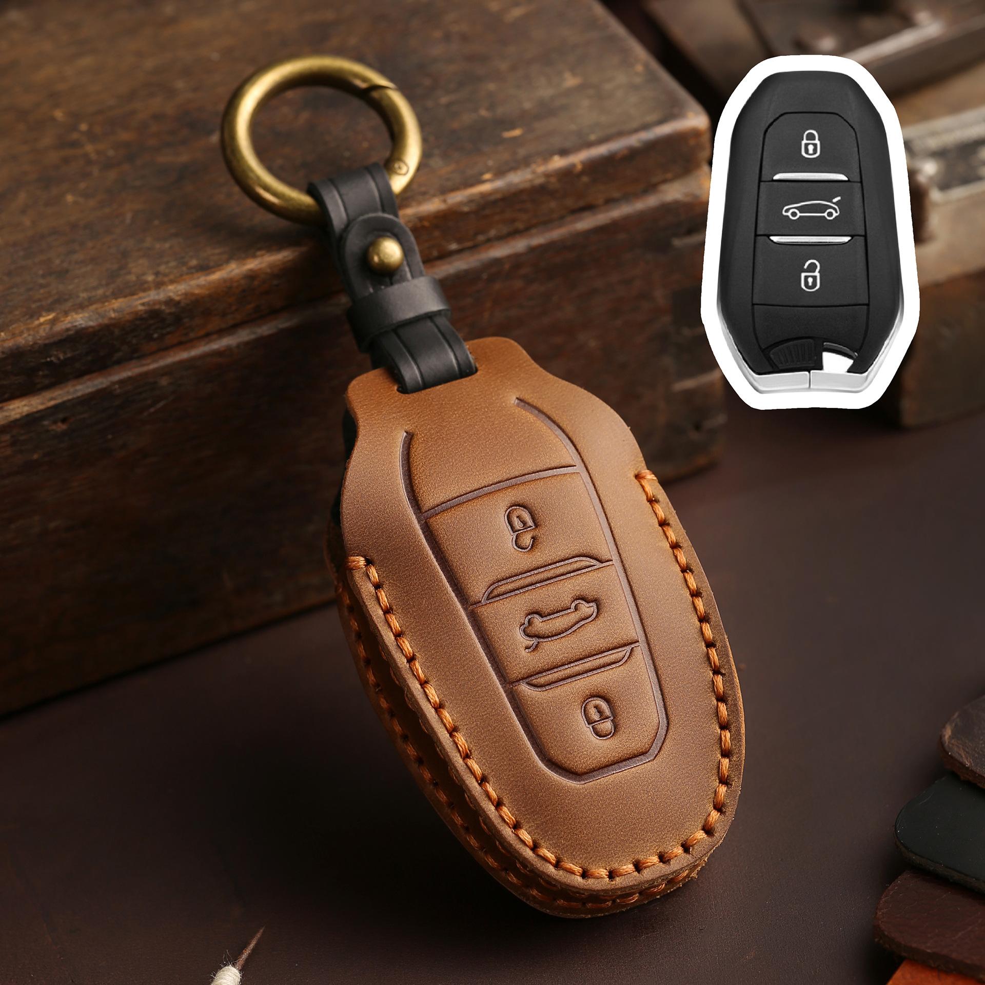 

Suitable For Citroen Sega Car Key Set C3Xr Bag C5X Buckle C4L Versailles C6 Elysee Tianyi Leather коричневый