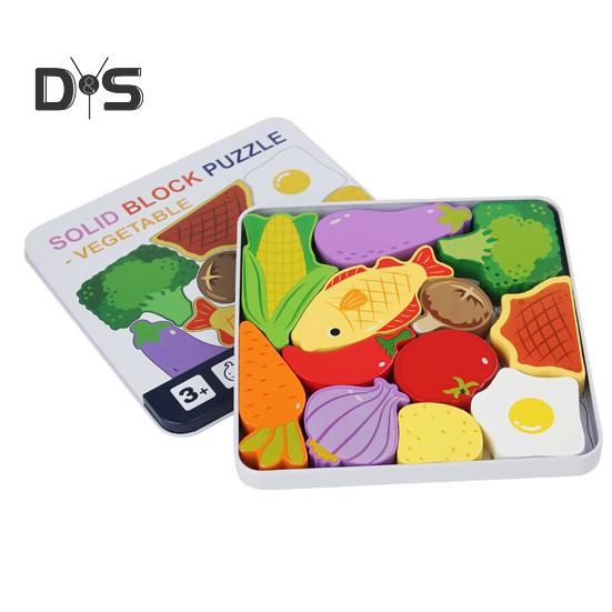 

Деревянный блок-головоломка с животными, дизайн открытого воображения, раннее образование, просвещение, игрушка для дошкольников на сопоставление фигур A