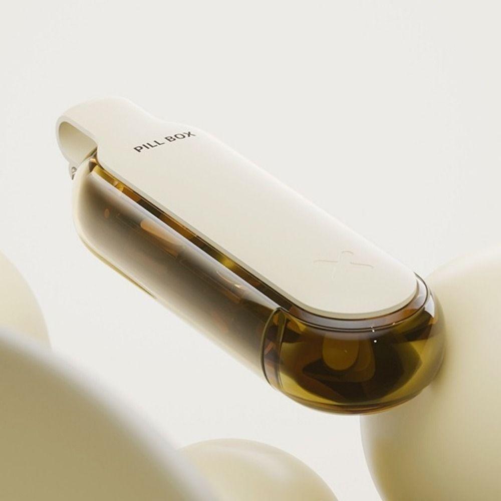 Mini-Pillen-Extraktor Kunststoff-Pillen-Spender Tabletten-Aufbewahrungsbox 4 Fächer Pillendose Tägliche Anwendung