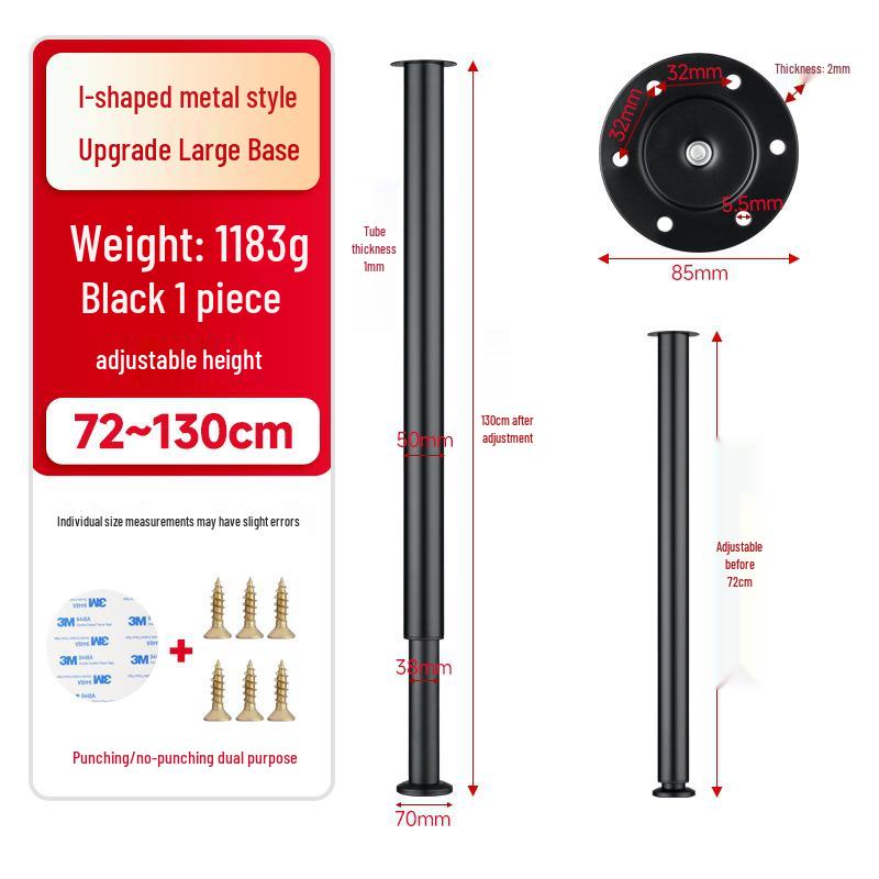 Adjustable Furniture Support Leg for TV Cabinets, Counters, Coffee Tables, Sofas, and Beds