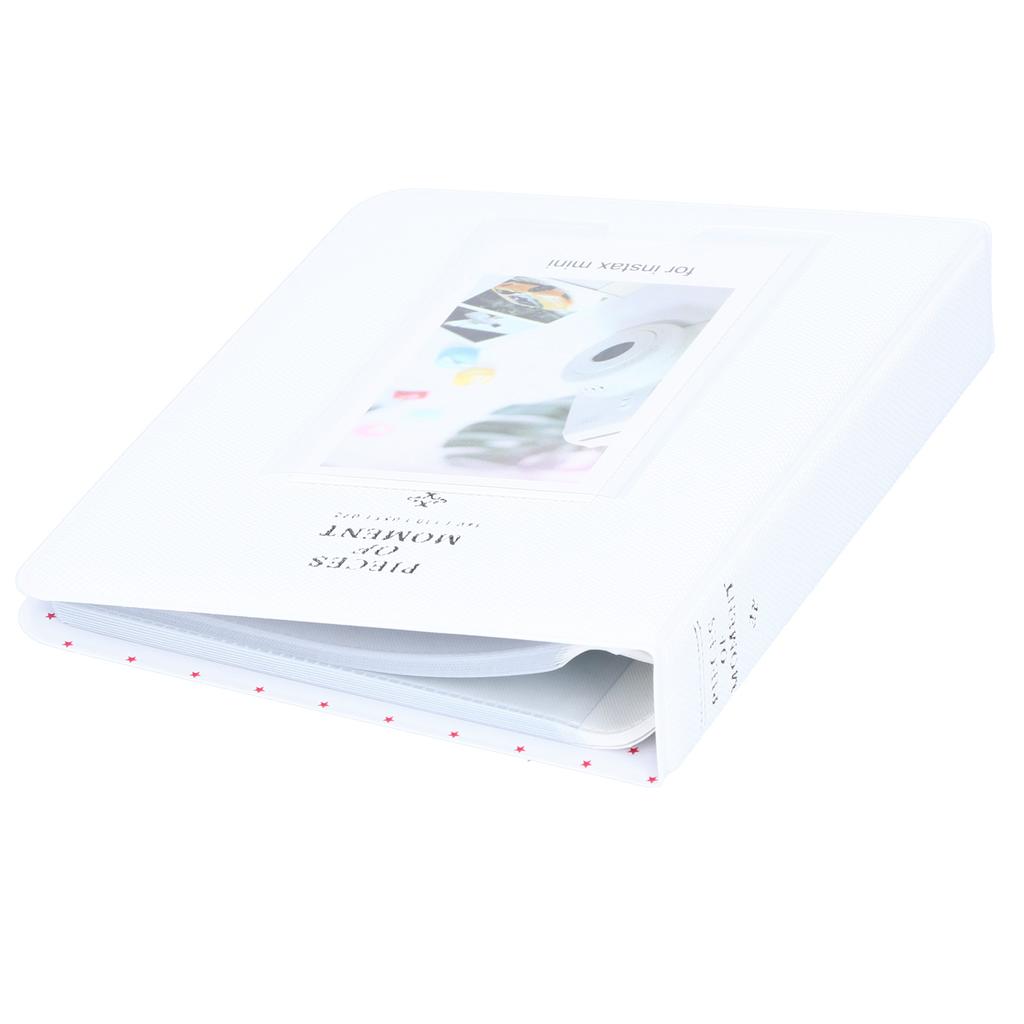 3in 64 Fächer Aufbewahrungshülle für Fotokarten Mini-Fotoalbum für Fujifilm Instax mini 9Weiß